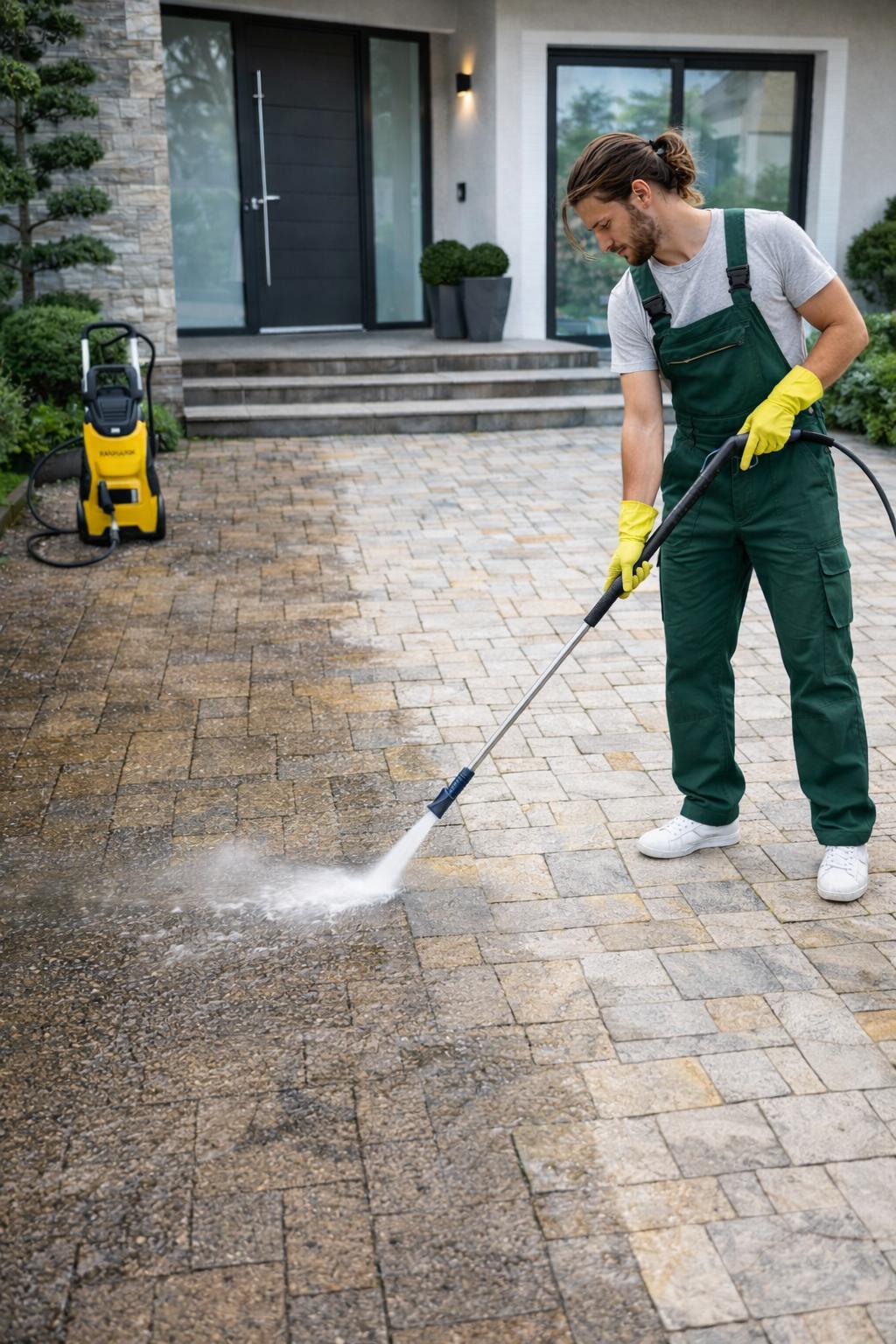 Außenreinigung und Reinigung von Einfahrten und Außenflächen